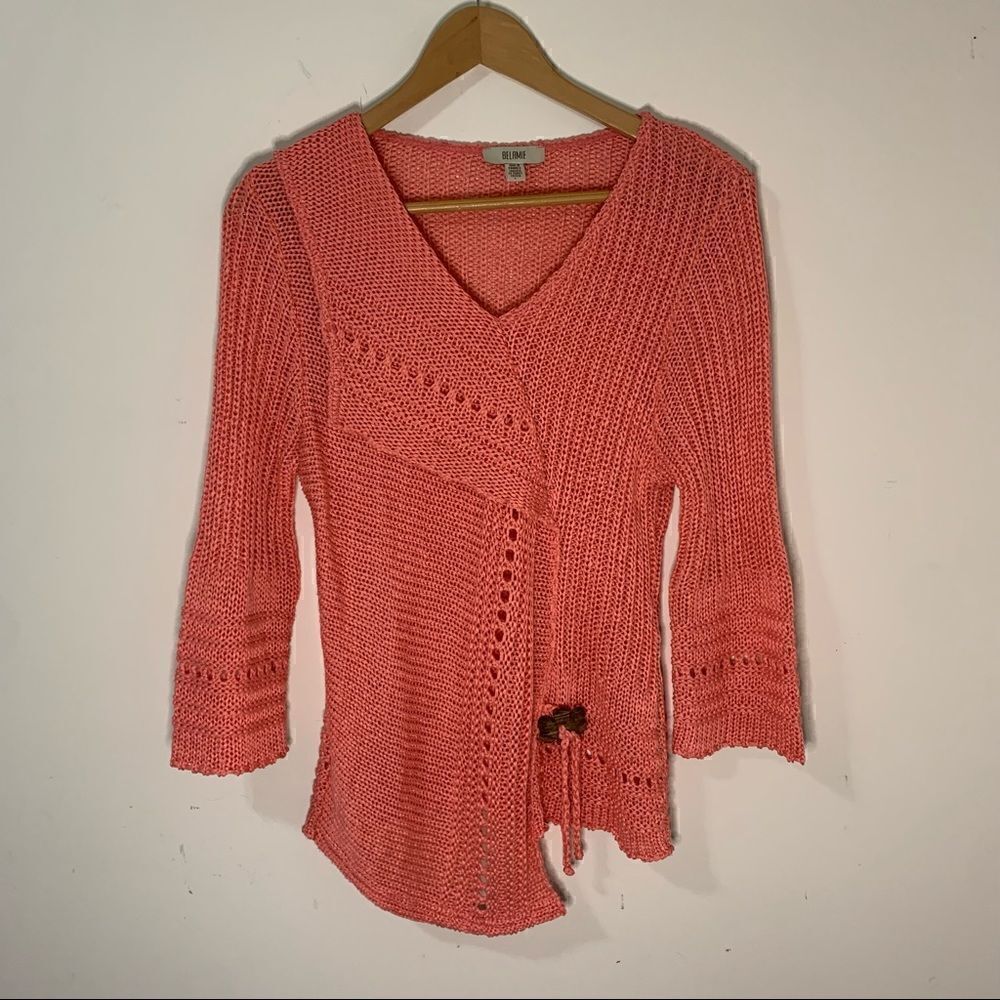 Belamie Women's Pink  Long Sleeve Sweater Size L